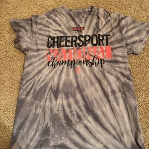 grey tie dye shirt from cheersport